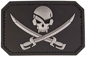 Mil-Tec Patch 3D Crâne en PVC avec Velcro