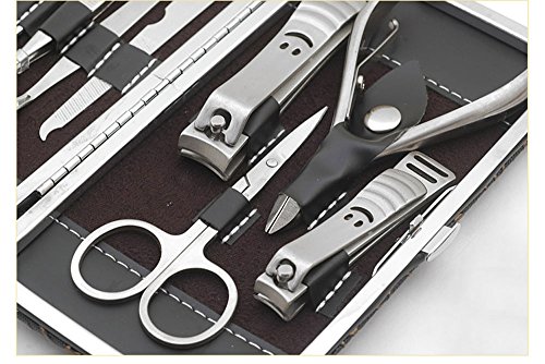 KingOfHearts – 12-teilig Nagelpflege Persönliche Maniküre & Pediküre Set, Reisen & Grooming Kit Tools - 5