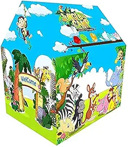 Scrap Extremely Light Weight , Water Proof Kids Play Tent House for 7 Year Old Girls and Boys (Medium, Jungle)