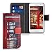 Produktbild kwmobile Wallet Case Kunstlederhülle für Samsung > Galaxy A3 (Version 2015) < - Cover Flip Tasche in London Telefon Design mit Kartenfach und Ständerfunktion in Rot Schwarz Weiß