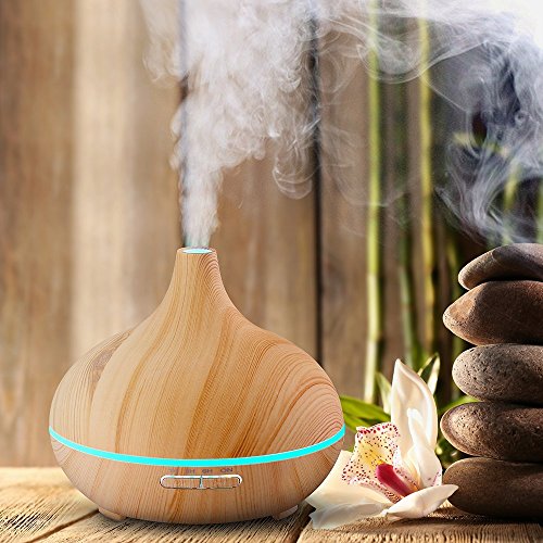 NexGadget Aroma Diffuser, Holzmaserung Luftbefeuchter 150ml Ultraschall Humidifier Duftzerstäuber Essential Oil Diffuser Purifier für Schlafzimmer,Yoga, Büro, Baby-Raum,SPA, Massage Salon - 5