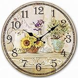 Der Rahmen und die Zeiger sind aus echtem Holz