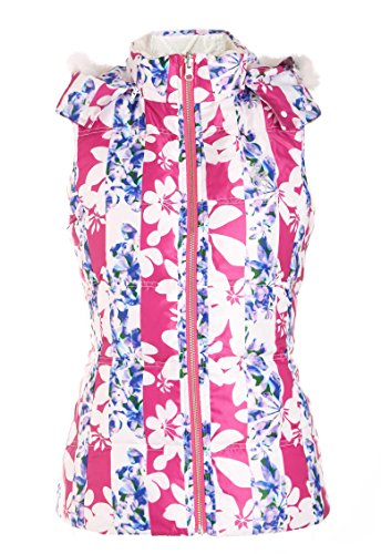 SVG-Womens-Hooded-Reversible-Golf-Down-Vest-Floral-Print-Casual-Vest-Jacket