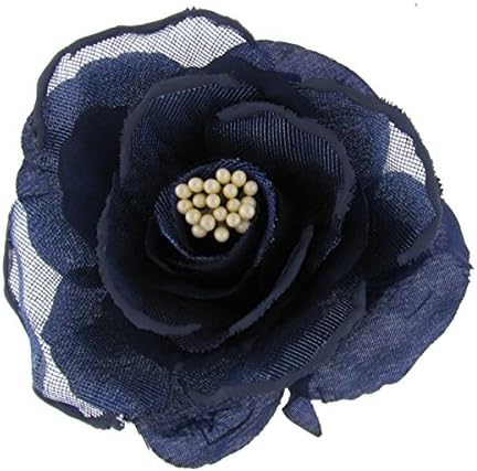 Brooches Store Purple Fabric and Lace Corsage Rose Flower Brooch Hair Fascina