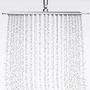 Pesca Ultra Slim Stainless Steel Square Shower Head 12x12 inch, Steel Grade 304