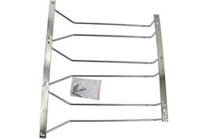Abcsea 35 cm Porta Bicchiere di Vino, portabottiglie in Acciaio Inox, portabicchieri Vino sotto armadietto, Supporti per Bicchieri 1 Pezzo (3 File)
