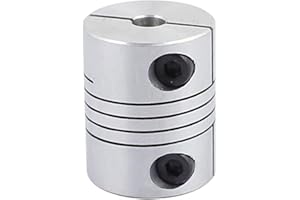 TOP-VIGOR 5mm to 8mm Shaft Coupling D25mm x L20mm Flexible Coupling, Stepper Motor Coupler Aluminum Alloy Joint Connector for 3D Printer CNC Machine DIY Encoder