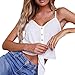 Produktbild DEELIN Damen Sommer Knopf Sleeveless Crop Top Weste Tank Shirt Bluse Tops (S, Weiß)