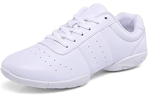 WUIWUIYU Women's Girls' Lace-Up Gym Sport Training Cheerleading Dance Shoes