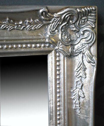 Spiegel Wandspiegel Flurspiegel ISABELLA antik silber Barock 46,5 x 37 cm - 2