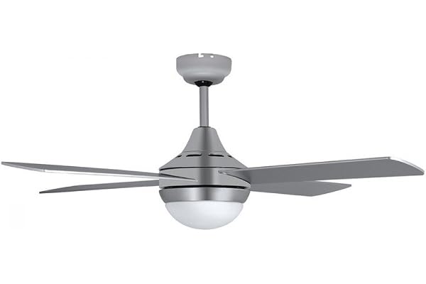 Orbegozo CP 91120 – takfläkt med LED-lampa, fjärrkontroll, tre steg, timer, 60 W, silverfärgad, 120 cm diameter, en storlek
