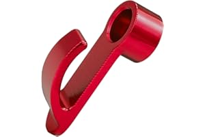 YnGia Motorcycle Helmet Hook, Aluminum Alloy Universal Motorcycle Hook Helmet Holder Luggage Jacket Bag Hook Hanger (Red)