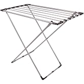 MallArt&reg; Gri Katlanabilir &Ccedil;amaşır Kurutmalığı &ndash; Kompakt ve Dayanıklı Metal G&ouml;vdeli Kurutma Askısı | Banyo, Balkon, Teras ve B