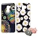 Produktbild 2X Handy Silikonhülle für Xiaomi Pocophone F1, Stoßfest Schutz Tasche Weich TPU Gel Bumper Etui Dünn Cover Case (Gänseblümchen Eule) Kratzfest Anti Fingerabdruck, mit 2 Tier Kable