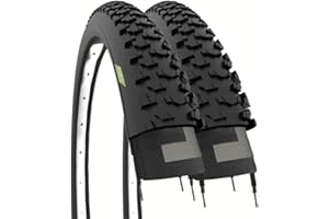 ECOVELO 2 neumáticos de 24 x 1,95 (50-507) | Neumáticos con Tacos para Bicicleta de montaña y Bicicleta de montaña