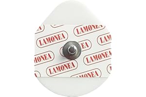 LAMONEA SF101 - Kit 1250 Elettrodi ECG Monouso, Certificato CE - 36x45mm per Elettrostimolatore - Elettrodo Ovale a Bottone, Connessione Clip Acciaio, Adesivo Idrogel Solido, Sensore in Ag/AgCI- SF101