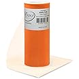 Expo International Decorative Matte Tulle, Roll/Spool of 6 Inches X 25 Yards, Polyester-Made Tulle Fabric, Matte Finish, Lightweight, Versatile, Washable, Easy-to-Use, Orange