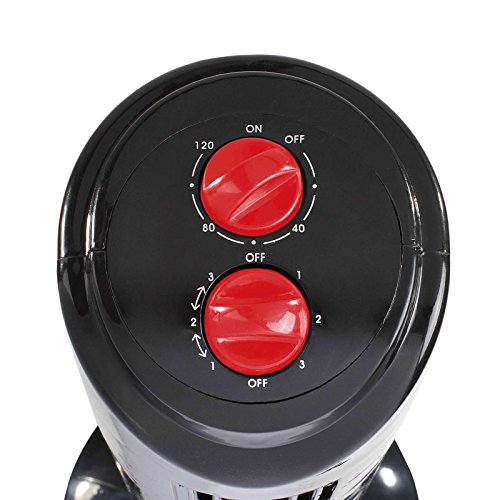 Turm-Ventilator mit 3 Stufen und Timer (drehend, oszillierend, Höhe 80 cm, 50 Watt, Säulenvenilator, Lüfter, Standventilator) - 3