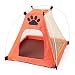 Produktbild LaDicha Atmungsaktive Haustier Zelte Faltbar Tragbar Hund Katze Haus Waschbar Hundezwinger Matte - Orange