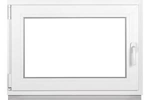 KOMFORTA Premium Kellerfenster Von Fenstiger - Kunststofffenster Weiß BxH 800 x 600 mm - Garagenfenster/Gartenhaus Fenster BxH 80 x 60 cm 3-fach Verglast - Din Links-Funktion Dreh Kipp Fenster-Alle Größen