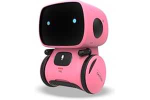 REMOKING Intelligent Roboter Kinder Spielzeug, Interaktives Roboter Lernspielzeug, Geschenke für Jungen Mädchen, Touch-Steuerung, Sprachsteuerung, Sprachaufnahme, Nachsprechen, Tanzen, Musik (Rosa)