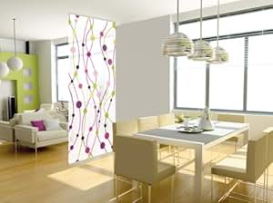 Trendiger Vorhang / Raumteiler, Motiv: Schwingende Punkte - 100 x 240