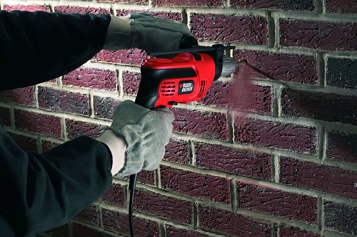 Black + Decker 550W Schlagbohrmaschine im Koffer, 13mm Schnellspannbohrfutter, Spindelarretierung, KR554CRESK - 5