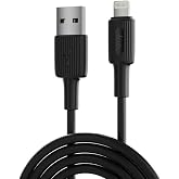 Juo 12W 2.4A USB-A to Lightning iPhone iPad ile Uyumlu Silikon Hızlı Şarj ve Data Kablosu Siyah 2 Metre