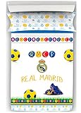 Juego de sábanas 3 piezas Real Madrid Kids de Manterol para cama de 90