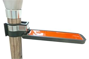 Ossenberg Porte-canne réfléchissant - Noir/orange - Accessoires pour canne et aides - Support de béquille pour bâtons de marche et aides à la mobilité - Fabriqué en Allemagne