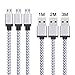 Produktbild Micro USB Kabel [3 Pack*1m+2m+3m] - SUNDIX Nylon Micro USB Ladekabel High Speed Synchronisation und Aufladen für Android Smartphones, Samsung Galaxy, HTC, Huawei, Sony, Nexus, Nokia, Kindle (Weiß)