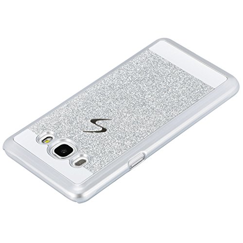 Sunroyal   Funda C  scara para Samsung Galaxy J5 2016  SM-J510  Case Cover Bling Carcasa Suave Flexible Extremadamente Delgada Piel PC Ultra Thin Parachoque Protector Resistente a los Ara  azos Shock-Absorci  n - Plata Sliver