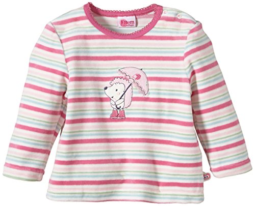 Eltern by Salt & Pepper Baby Girls 0-24m E Nb Sweat Yummy Nicki Stripe Striped Sweatshirt, Off-White (Ecru 015), 0-3 Months (Manufacturer size: 56)