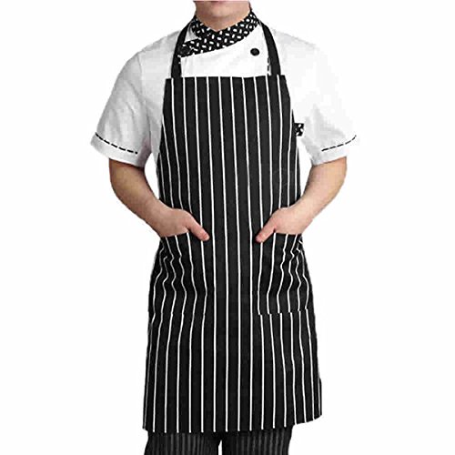 SOLEDI Schürze Kochschürze Streifen Latzschürze Gastronomie Grillschürze Küchenschürze - 2