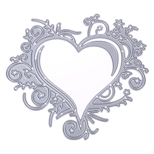 Amazingdeal365 Herz und Liebe Metall Form Schablonen Schneiden DIY Dekor Sammelalbum Karten Buchzeichen Lesezeichen als Geschenk für Freunde Geburtstag Kinder,Kindergarten Hobby Schule Handarbeit Unterricht usw. Ein tolles Geschenk!