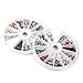 Imported 1600Pcs 12 Colors Square and Water Drop Nail Art Tips Decorations Stickers + Wheel RS.375.00