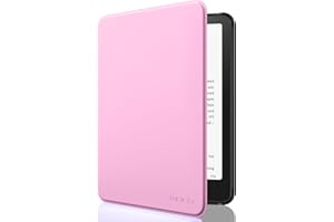 MoKo Custodia Compatibile con 7" Kindle Paperwhite (12th Generation-2024) and Kindle Colorsoft Signature Edition 2024, Custodia Leggera con Auto Wake/Sleep per Kindle Paperwhite 2024, Fiore Rosa