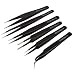 Produktbild non-brand Sharplace 6pcs Antistatisch Nonmagnetic Pinzette Splitterpinzette Edelstahl Präzision Pinzette Werkzeuge