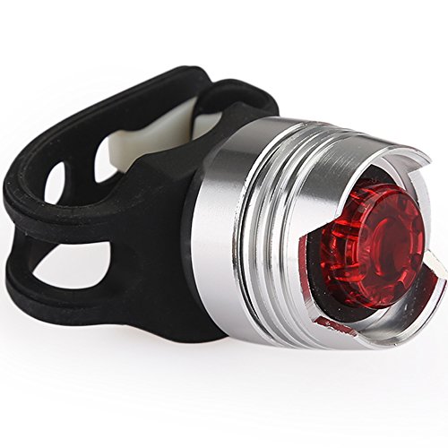 Preisvergleich Produktbild Kranich® Fahrrad LED Rückleuchte Rücklicht Scheinwerfer Wasserdicht Fahrradlampe Silber