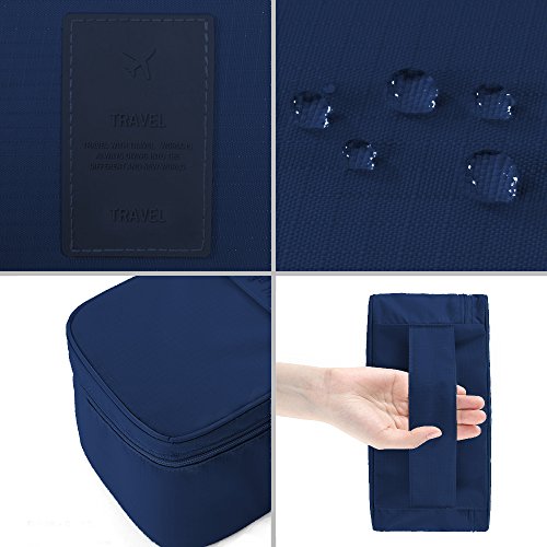 WOSON Multifunktional Unterwäsche BH Aufbewahrungstasche Wasserdichte Sockentasche Faltbare Bra Tasche Reisetasche Beutel (Dunkel Blau) - 4