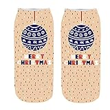 iHENGH Vorweihnachtliche Karnevalsaktion Damen Herbst Winter Bequem Lässig Mode Frauen Unisex Christmas Funny 3D Fashion Casual Socken gedruckt Niedliche Low Cut Söckchen