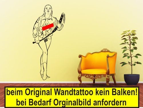 Posierende Woman with Whip Sticker in Various Sizes and Colours, white, ca. 69 x 160 cm