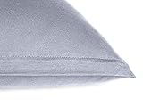 Doppelpack zum Sparpreis! Baumwoll-Jersey-Kissenbezüge in der Größe 40 x 145 cm für Seitenschläfer- und Stillkissen – erhältlich in 10 Farben, 40 x 145 cm, silber - 5