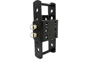 XIMPLIO Universelle Höhenverstellbare Anhängerkupplung - Anpassung Kugelhöhe mit Wechselsystem AHK-Bock (für 2 Loch 90 mm und 4 Loch 83x56 mm AHK, Schwarz, 5 x 45 mm)