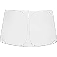 BASENOR Sunshade for Tesla Model Y Model 3 Windshield Sunshade Folding Front Window Sun Shade Double Layer Light Blocking Foldable Sun Shade with a Storage Bag Tesla Accessories 2019-2025