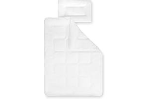 ‎JULIUS ZÖLLNER Julius Zöllner Kindersteppbett-Set Basic, Decke mit Kissen, Standard 100 by OEKO-TEX, Größe 100x135 + 40x60 cm, Weiß