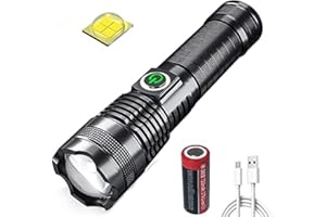 WINDFIRE XHP70 Torcia USB Ricaricabile Super Luminosa Torcia LED da 500000 Lumen con Zoomable, Impermeabile, 5 Modalità Torcia per Escursionismo Campeggio Escursionismo All'aperto Emergenza