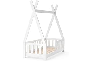 VitaliSpa Letto Tipi Tipi, Bianco, 70x140 cm con recinzione