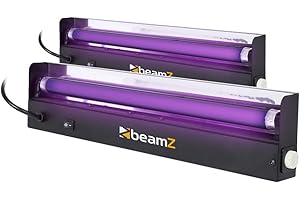 beamz 2x UV Blacklight Tube Light Spooky Bulb Halloween DJ Disco Party Effect