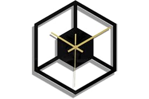 Luming Reloj de Pared Negro Acrílico Silencioso DIY Vintage Redondo Reloj de Etiqueta de Pared Decoración Adecuado para la Oficina del Dormitorio de la Sala de Estar